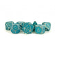 MDG 16mm Acrylic Polyhedral Dice Set: Ice w/ Blue Enamel