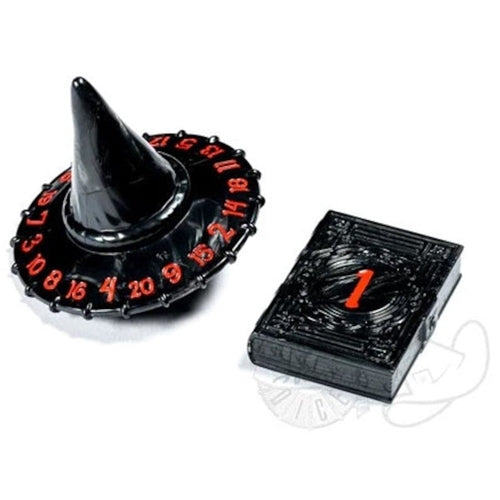 Polyhero - Shadow Wizard Hat & Spellbook Dice Set