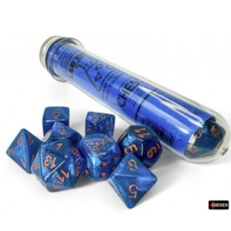 Chessex Lab Dice Polyhedral 7-Dice Set Borealis Midnight/copper