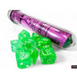 Chessex Lab Dice Polyhedral 7-Dice Set Nebula Gelatinous/white black light reactive
